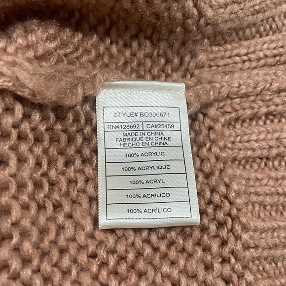 Steve Madden Lucie Sweater Hazelnut Cropped Bubble Sleeve Size Small Slinky Knit - Picture 8 of 9